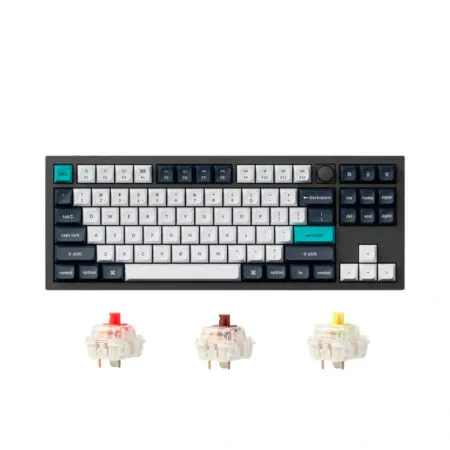 Bàn phím cơ không dây Keychron Q3 Max Carbon Black RGB Knob Hotswap (Gateron Sw)