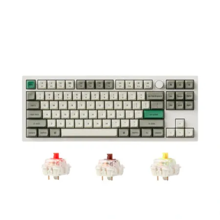 Bàn phím cơ không dây Keychron Q3 Max Shell White RGB Knob Hotswap (Gateron Sw)
