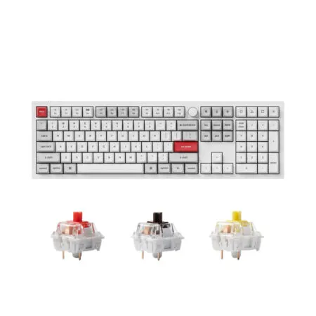 Bàn phím cơ không dây Keychron Q6 Pro Shell White RGB Knob Hotswap (Keychron K Pro Sw)