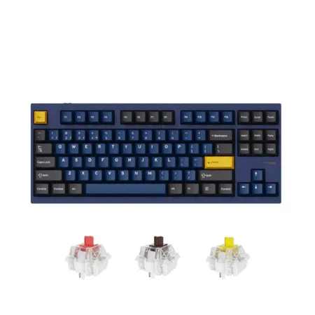Bàn phím cơ không dây Lemokey L4 Navy Blue RGB Hotswap CNC Aluminum (Keychron Sw)