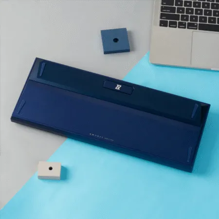 Ban Phim Co Khong Day Lemokey L4 Navy Blue Rgb Hotswap Cnc Aluminum Keychron Sw 6