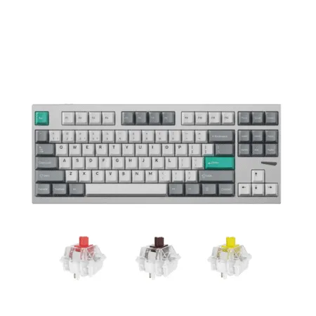 Bàn phím cơ không dây Lemokey L4 Space Silver RGB Hotswap CNC Aluminum (Keychron Sw)