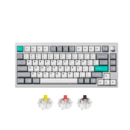 Bàn phím cơ không dây Lemokey P1 Pro Space Silver RGB Hotswap CNC Aluminum (Keychron Sw)
