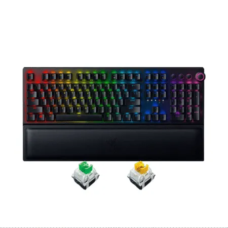 Bàn phím cơ không dây Razer BlackWidow V3 Pro Razer Green/Razer Yellow