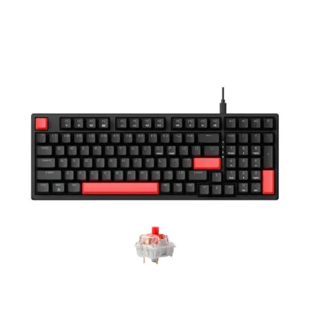 Ban Phim Co Lemokey X5 Red Blacklight Keychron Sw 01
