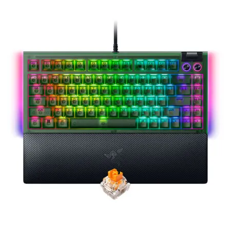 Bàn phím cơ Razer BlackWidow V4 75% Phantom Green Edition RGB Hotswap Razer Switch Orange RZ03-05003300-R3M1
