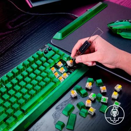 Ban Phim Co Razer Blackwidow V4 75 Phantom Green Edition Rgb Hotswap Rz03 05003300 R3m1 02