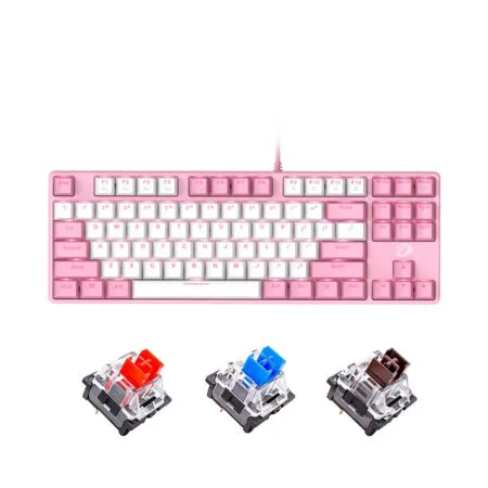 Bàn phím cơ TKL Dareu EK87 Pink White D Switch Red / Blue / Brown