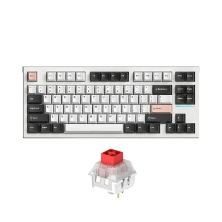Bàn phím cơ không dây FL-Esports FL750 CPM White Olivia 3 Mode Led RGB HotSwap Kailh BOX V2 Switch Red