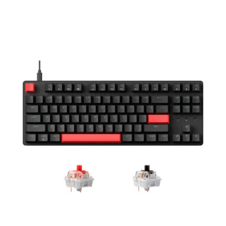 Bàn phím cơ TKL Lemokey X1 Red Blacklight (Keychron Sw)