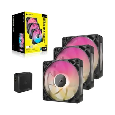 Bộ ba Fan Case Corsair iCUE LINK RX120 RGB MAX 120mm PWM CO-9051034-WW