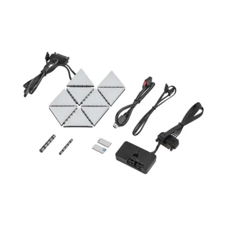 Bo Den Chieu Sang Corsair Icue Lc100 Smart Case Lighting Triangles Starter Kit Cl 9011114 Ww 1 1