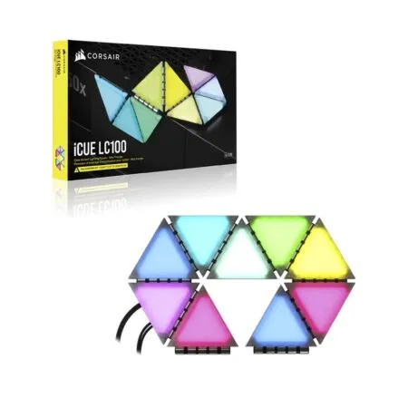 Bo Den Chieu Sang Corsair Icue Lc100 Smart Case Lighting Triangles Starter Kit Cl 9011114 Ww 2 1
