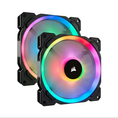 Bộ hai Fan Case Corsair LL140 RGB 140mm Dual Light Loop RGB with Lighting Node PRO CO-9050074-WW