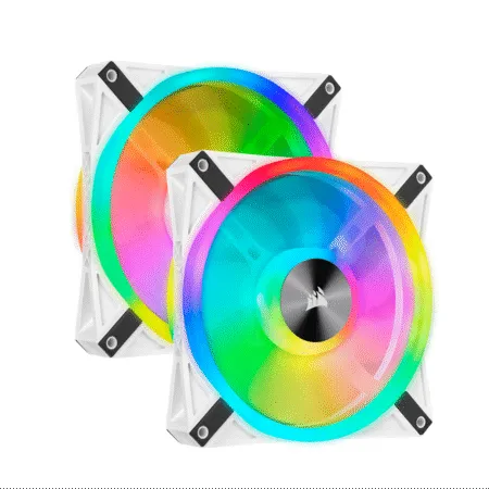 Bộ hai Fan Case Corsair QL140 RGB 140mm White with Lighting Node CORE CO-9050106-WW
