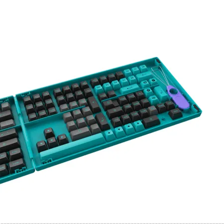Bo Keycap Akko Black Cyan Pbt Double Shot Asa Profile 3 1