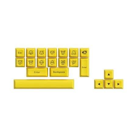 Bo Keycap Akko Black Gold Abs Double Shot Sal Profile 4 1