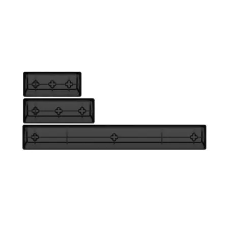 Bo Keycap Akko Black Set V2 Pc Asa Clear Profile 3 1