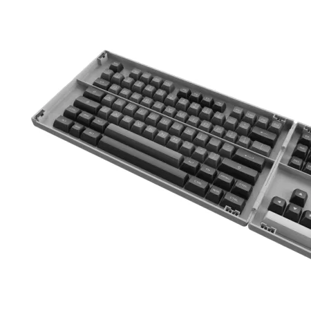 Bo Keycap Akko Black Silver Pbt Double Shot Asa Profile 1 1