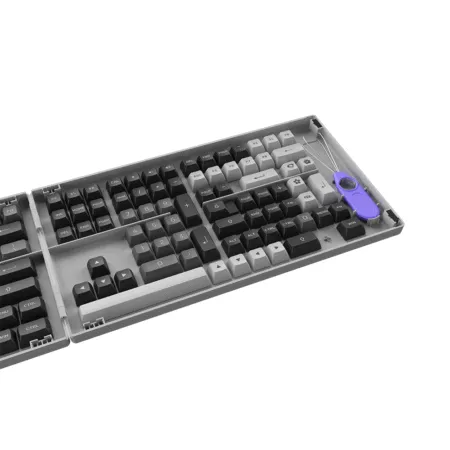 Bo Keycap Akko Black Silver Pbt Double Shot Asa Profile 3 1