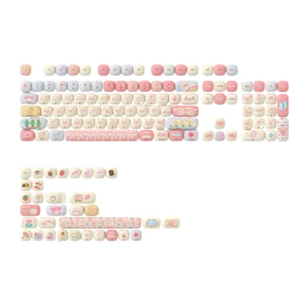 Bộ Keycap Akko Piggy Party Cute PBT Dyesub MOG Profile