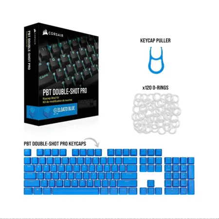 Bo Keycap Corsair Pbt Double Shot Pro Elgato Blue Ch 9911030 Na 3 1