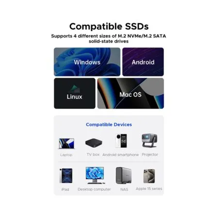 Box Di Dong Ssd M 2 Pcie Nvme To Usb 3 2 Gen2 Type C Orico Axm2 G2 V1 Gy Bp 43