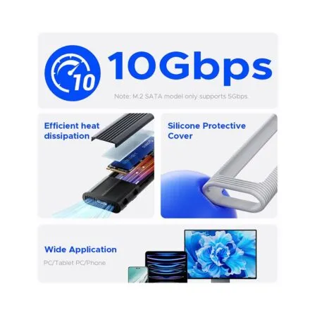 Box Di Dong Ssd M 2 Pcie Nvme To Usb 3 2 Gen2 Type C Orico Axm2s G2 V1 Gy Bp 04