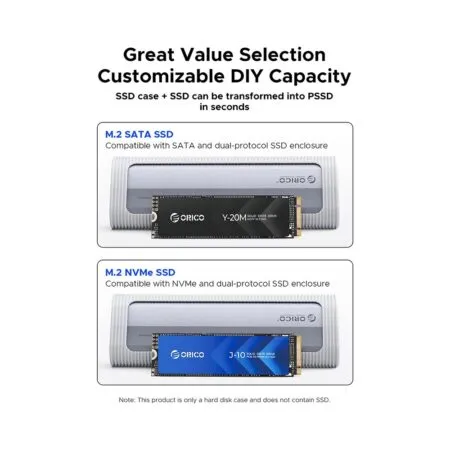Box Di Dong Ssd M 2 Pcie Nvme To Usb 3 2 Gen2 Type C Orico Axm2s G2 V1 Gy Bp 06