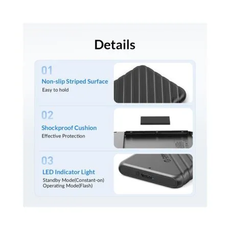 Box O Cung 2 5 Inch Usb 3 0 Orico 25pw1 U3 Bk 06 1