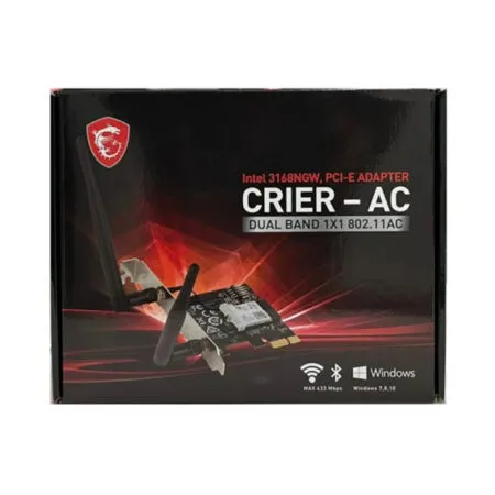 Card Mang Msi Crier Ac Intel 3168ngw Dual Band Ac Wifi Bluetooth 4 2 Crier Ac 1 1