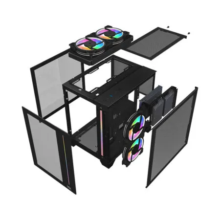 Case May Tinh Mik Lv12 Mini Elite Black Argb Led Strip Mik Lv12 Black 2 1