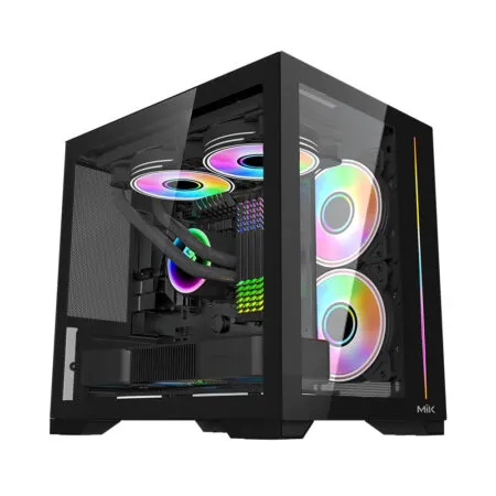 Case máy tính MIK LV12 Mini Elite Black ARGB Led Strip MIK-LV12-Mini-Elite-Black