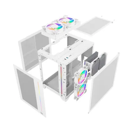 Case May Tinh Mik Lv12 Mini Elite White Argb Led Strip Mik Lv12 Mini Elite White 2 1