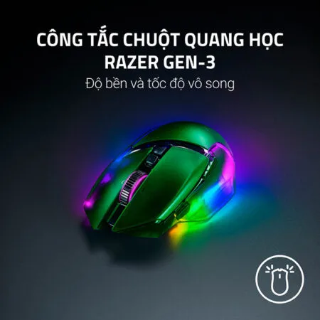 Chuot Gaming Khong Day Razer Basilisk V3 Pro 35k Phantom Green Edition Rz01 05240300 R3a1 09