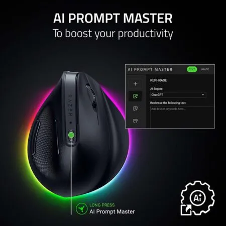 Chuot Khong Day Razer Pro Click V2 Vertical Ergonomic Ai Prompt Master Rz01 05250100 R3m1 02