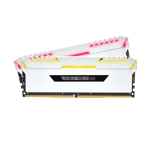 Ram PC Corsair Vengeance RGB 16GB (2 x 8GB) DDR4 DRAM 3000MHz C15 Memory Kit White (CMR16GX4M2C3000C15W)