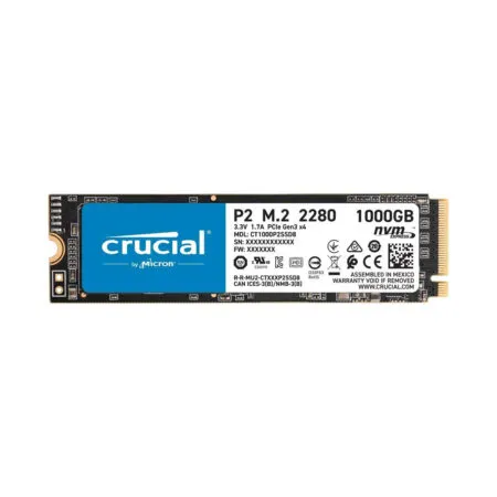 SSD Crucial P2 1TB NVMe 3D-NAND M.2 PCIe Gen3 x4 CT1000P2SSD8