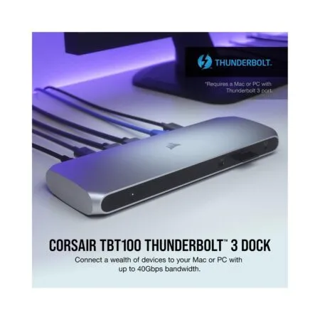 Docking Station Corsair Tbt100 Thunderbolt 3 Cu 9000001 Ap 02