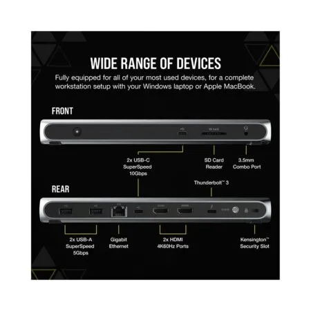 Docking Station Corsair Tbt100 Thunderbolt 3 Cu 9000001 Ap 04