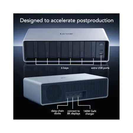 Docking Station Lexar Professional Wf800 Workflow All In One 6 Bay Lpwf800n 4a1ngl 01
