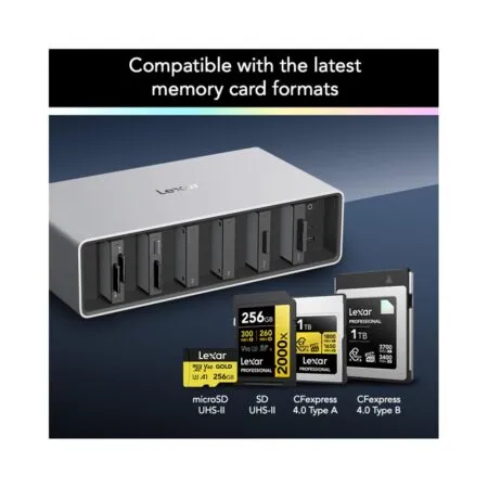 Docking Station Lexar Professional Wf800 Workflow All In One 6 Bay Lpwf800n 4a1ngl 03