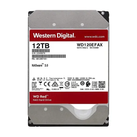 HDD WD Red Plus 12TB 3.5 inch SATA III 256MB Cache 5400RPM WD120EFAX