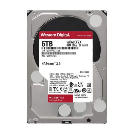 Hdd Wd Red Plus 6tb 3 5 Inch Sata Iii 128mb Cache 5400rpm Wd60efzx 1