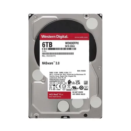 Hdd Wd Red Plus 6tb 3 5 Inch Sata Iii 256mb Cache 5400rpm Wd60efpx 01 1