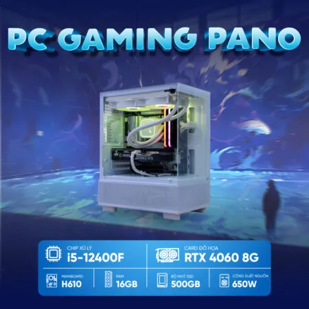 PC Gaming Esports I5-4060 WHITE (i5-12400F, RTX 4060 8GB, RAM 16GB, SSD 500GB, 650W)