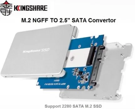 Box SSD M.2 SATA NGFF 2242 2260 2280 to 2.5inch KingShare KS-ANSTS25 Aluminum - Ảnh 3