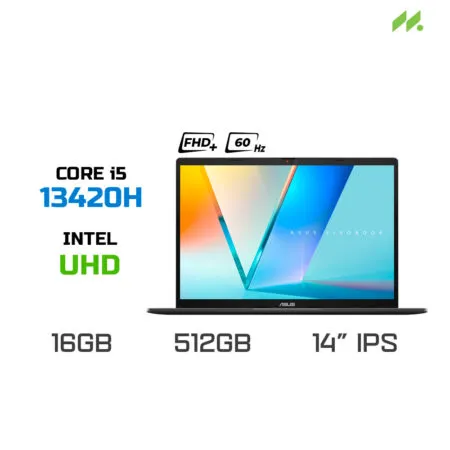 Laptop ASUS Vivobook S 14 S3407VA-LY046W (i5-13420H, UHD Graphics, RAM 16GB DDR5, SSD 512GB, 14 Inch IPS WUXGA 60Hz, Win11)