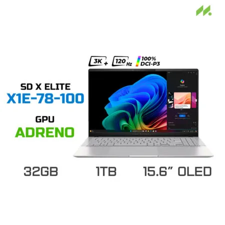 [DEMO]Laptop ASUS Vivobook S 15 OLED S5507QA-MA089WS (Snapdragon X Elite X1E-78-100, Adreno, RAM 32GB LPDDR5X, SSD 1TB, 15.6 Inch OLED 3K 120Hz 100% DCI-P3, Win 11/Office HS 21)