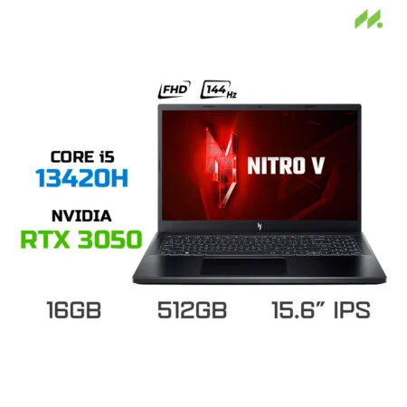 Laptop Gaming Acer Nitro V ANV15-51-53DM (i5-13420H, RTX 3050 6GB, RAM 16GB DDR5, SSD 512GB, 15.6 Inch IPS FHD 144Hz, Win 11)